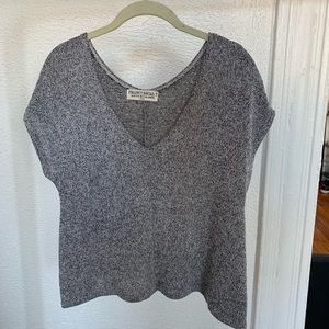 Grey v neck sweater shirt